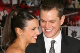 Herec Matt Damon s manželkou Lucianou.