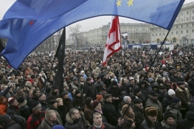 V Minsku se demonstrace účastnilo na dvě tisícovky podnikatelů.