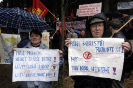 Demonstrace v Míšově proti radaru.