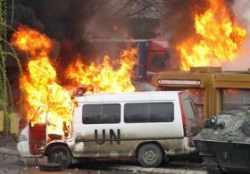Pondělní výbuch násilí v Mitrovici, podle OSN byl zorganizován.