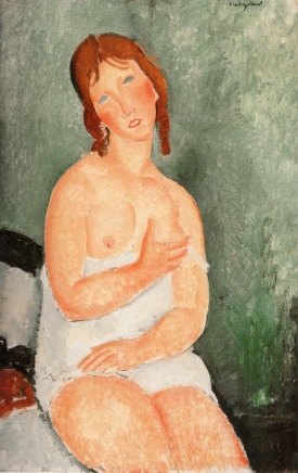 Amadeo Modigliani: Mladá žena v košili (1918).