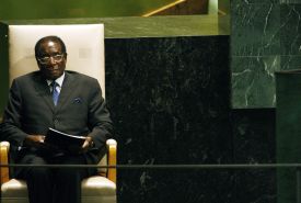 Prezident Zimbabwe Mugabe na jednání OSN v New Yorku