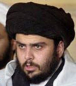 Radikální klerik Muktada Sadr.