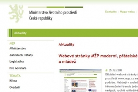 MŽP m&aacute; nov&yacute; web