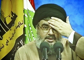 Lídr Hizballáhu Hasan Nasralláh.