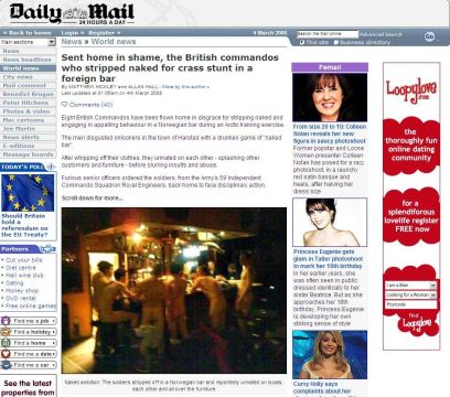 Daily Mail: Poslaní domů s hanbou