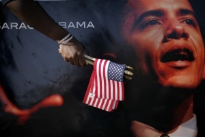 Jeden z volebních plakátů Baracka Obamy.