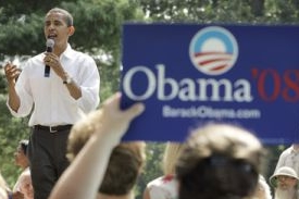 Barack Obama během prezidentské kampaně