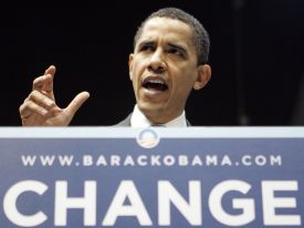 Senátor Barack Obama zosobňuje mnohými očekávanou změnu