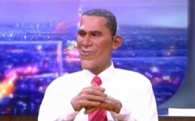 Gumák Obama na Canal Plus.