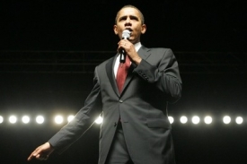 Barack Obama v Austinu, v Texasu.