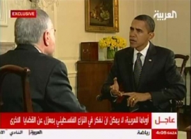 Obama v rozhovoru s televizí al-Arabíja.