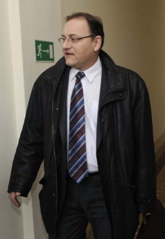 Svobodův obhájce Martin Slavíček přichází k soudu.