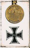 Medaile k padesátému výročí bitvy u Lipska (1813).