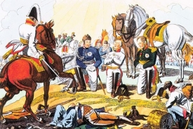 Po bitvě u Lipska 18163. zleva pruský král, rakouský císař, ruský car.