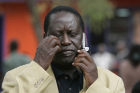 Neúspěšný prezidentský kandidát Raila Odinga