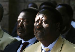 Opoziční vůdce Raila Odinga v Nairobi.