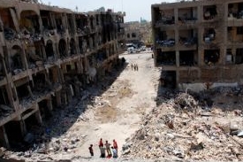 Jedna ze zničených částí Bagdádu