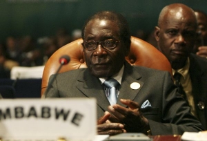 Robert Mugabe na summitu Africké Unie.