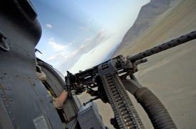 Americký vrtulník nad jihovýchodním Afghánistánem.