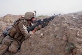 Americké jednotky u afghánsko-pákistánské hranice.
