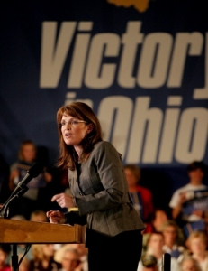 Republikánská kandidátka na viceprezidentku, Sarah Palinová.