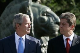 George Bush a Georgi Parvanov