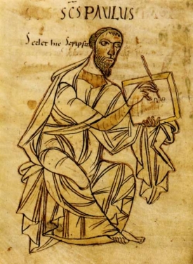 Pavel z Tarsu. Manuskript z 9. století.