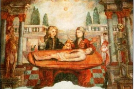Detail unikátní fresky v bývalé jezuitské koleji.