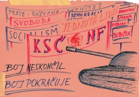 Kreslenými plakáty bojoval Vladimír Pilíšek proti okupantům.