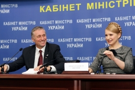 Premiér Topolánek s Julií Tymošenkovou