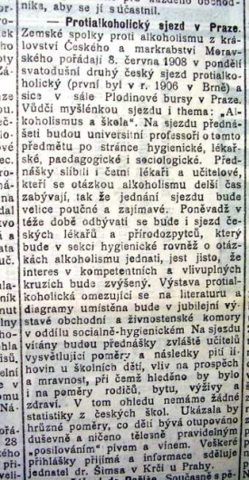 V Praze se v březnu 1908 chystal neobvyklý sjezd.
