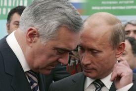 Ruský prezident Vladimir Putin a ingušský prezident Zjazykov