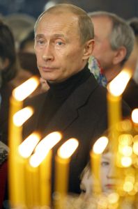 Vladimir Putin na vánoční mši