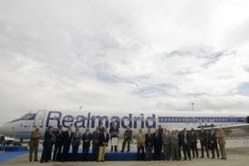 Letadlo fotbalového klubu Realu Madrid.