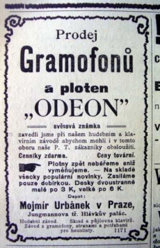 Reklama, listopad 1907.
