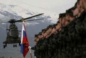 Slovinští vojáci v Kosovu. Slouží jich zde kolem čtyř stovek.