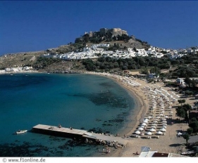 Rhodos, oblíbený turistický ostrov v Řecku.