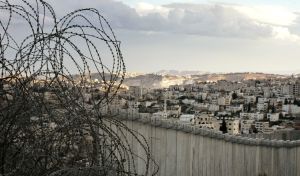 Část izraelské bariéry na Západním břehu