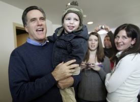 Mitt Romney se svou rodinou.