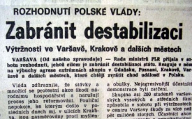 Tisk informoval o událostech v sousedním Polsku.