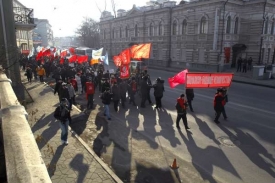 Protest proti Kremlu ve Vladivostoku.