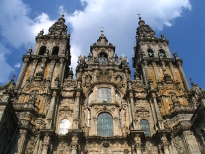 Santiago: hlavní fasáda katedrály.