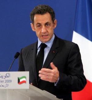 Francouzský prezident Sarkozy na státní návštěvě Iráku.