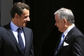 Francouzský prezident Nicolas Sarkozy se svým polským protějškem.