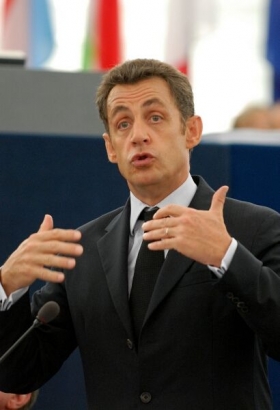 Emotivní Sarkozy v Evropském parlamentu 10. 7. 2008.