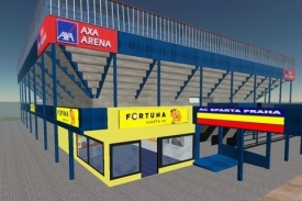 Virtuální stadion pražské Sparty.