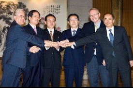 Zástupci šestistranných jednání o korejském jaderném programu