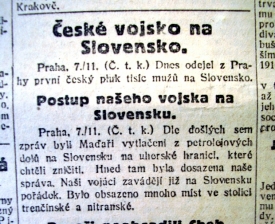 České vojsko míří na Slovensko.