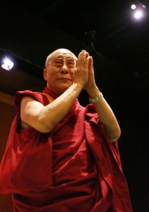 Dalajlama na konferenci ve francouzském Nantes.